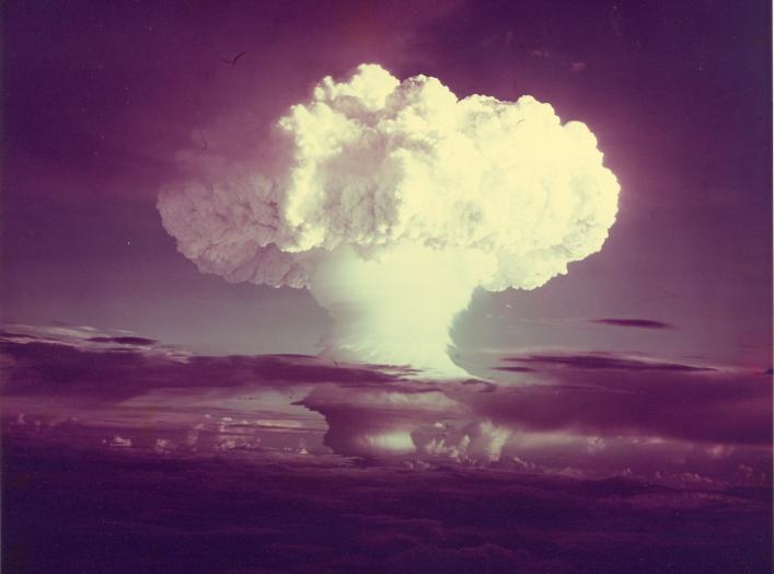Ivy Mike (yield 10.4 mt) - an atmospheric nuclear test conducted by the U.S. at Enewetak Atoll on 1 November 1952. It was the world's first successful hydrogen bomb.
