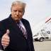 U.S. President Donald Trump gestures to reporters as he departs Washington for campaign travel to California from Joint Base Andrews in Maryland, U.S., February 18, 2020. REUTERS/Kevin Lamarque