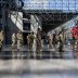 U.S. Army personnel are seen at the Jacob K. Javits Convention Center, which will be partially converted into a hospital for patients affected by the coronavirus disease (COVID-19) in Manhattan in New York City, New York, U.S., March 27, 2020. REUTERS/Jee