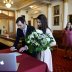 Roxanne, 25, a French lawyer working in Belgium, and Nicolas, 28, a real estate agent, attend their wedding ceremony despite the coronavirus disease (COVID-19) outbreak, in Brussels, Belgium April 11, 2020. Only the witnesses were allowed to the ceremony.