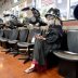 Jessica King sits under a dryer at Three-13 Salon, Spa and Boutique, during the phased reopening of businesses and restaurants from coronavirus disease (COVID-19) restrictions in the state, in Marietta, Georgia, U.S., April 24, 2020. REUTERS/Bita Honarvar