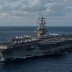 The U.S. Navy's forward-deployed aircraft carrier USS Ronald Reagan (CVN 76) transits the Philippine Sea ahead of Annual Exercise. 15 Nov. 2015. U.S. Navy/Mass Communication Specialist 3rd Class Nathan Burke.