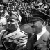Adolf Hitler and Benito Mussolini in Munich, Germany, ca. June 1940, from Eva Braun's photo albums, seized by the U.S. government. U.S. National Archives.