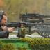 Russia's Prime Minister Dmitry Medvedev takes part in testing small arms at the training ground of the Central Research Institute for Precision Machine Building in Klimovsk, Moscow Region October 3, 2012. REUTERS/Alexander Astafyev/RIA Novosti/Pool (RUSSI
