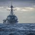 The US Navy Arleigh Burke-class guided-missile destroyer USS Roosevelt steams in the Atlantic while en route to the Mediterranean Sea February 18, 2014. U.S. Navy SEALs operating from the USS Roosevelt have seized a tanker that fled with a cargo of oil fr