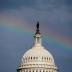 A rainbow shines over the U.S. Capitol in Washington, U.S. July 24, 2017. REUTERS/Joshua Roberts