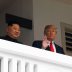 U.S. President Donald Trump and North Korea's leader Kim Jong Un hold a summit at the Capella Hotel on the resort island of Sentosa, Singapore June 12, 2018. REUTERS/Jonathan Ernst