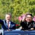 FILE PHOTO: South Korean President Moon Jae-in and North Korean leader Kim Jong Un wave during a car parade in Pyongyang, North Korea, September 18, 2018. Pyeongyang Press Corps/Pool via REUTERS/File Photo