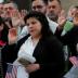 Immigrants take the Oath of Allegiance to become a U.S. citizens during an official Naturalization Ceremony at the Museum of Fine Arts, Boston in Boston, Massachusetts, U.S., May 6, 2019. REUTERS/Brian Snyder