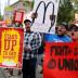 Striking McDonalds workers demanding a $15 minimum wage demonstrate in Las Vegas, Nevada U.S., June 14, 2019. REUTERS/Mike Segar