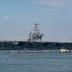 The U.S. Navy aircraft carrier USS Harry S. Truman departs with its strike group towards the Middle East from Naval Station Norfolk, Virginia, U.S. April 11, 2018. U.S. Navy/Mass Communication Specialist 3rd Class Danny Ray Nunez Jr./Handout via REUTERS