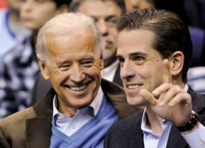 FILE PHOTO: In this file photo, former U.S. Vice President Joe Biden and his son Hunter Biden attend an NCAA basketball game between Georgetown University and Duke University in Washington, U.S., January 30, 2010. REUTERS/Jonathan Ernst/File Photo
