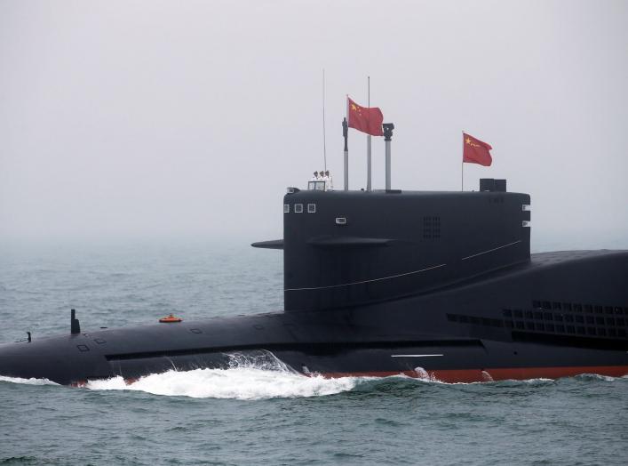 Chinese Navy's nuclear-powered submarine Long March 11 takes part in a naval parade off the eastern port city of Qingdao, to mark the 70th anniversary of the founding of Chinese People's Liberation Army Navy, China, April 23, 2019. REUTERS/Jason Lee