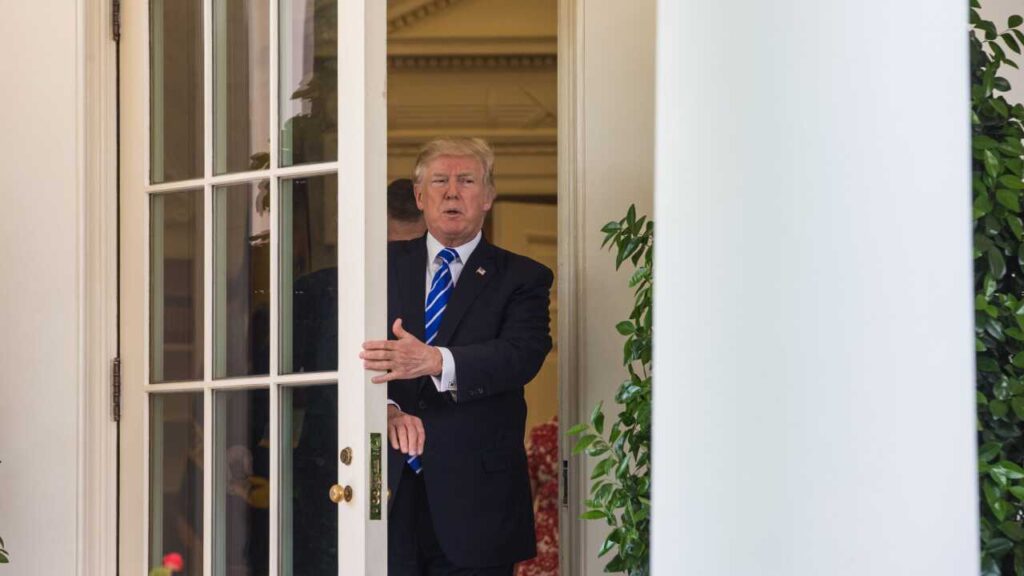 President Donald Trump at the White House.